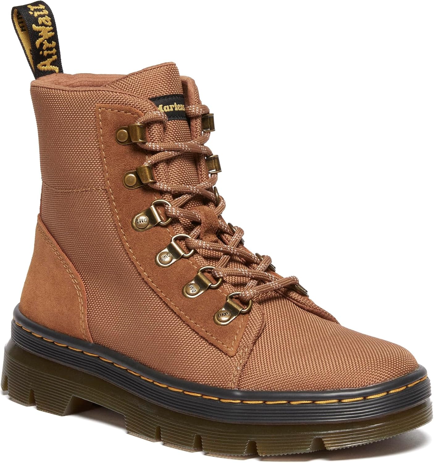 Dr. Martens Women's Combs Combat Boots Desert Brown Bronx Suede