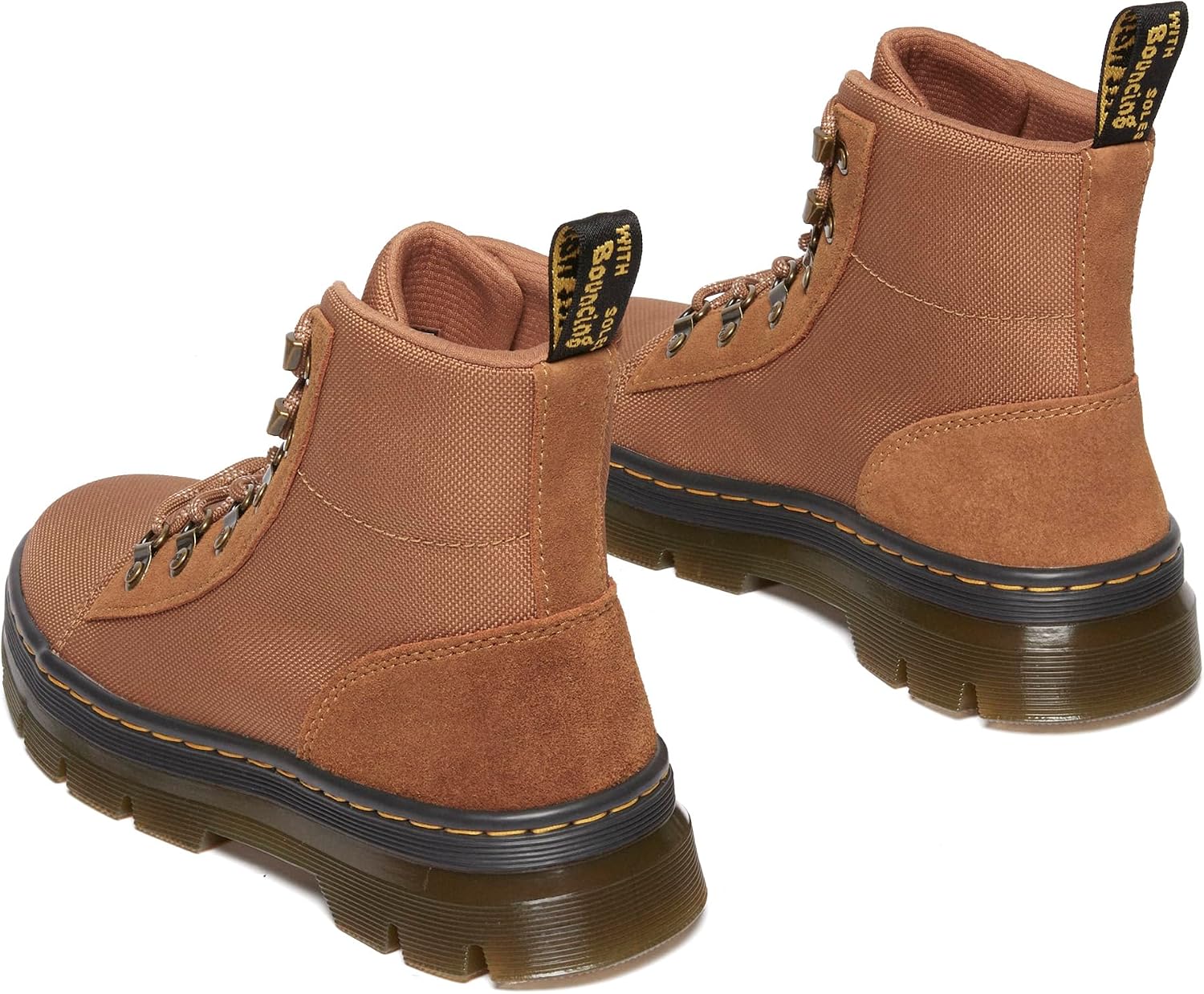 Dr. Martens Women's Combs Combat Boots Desert Brown Bronx Suede