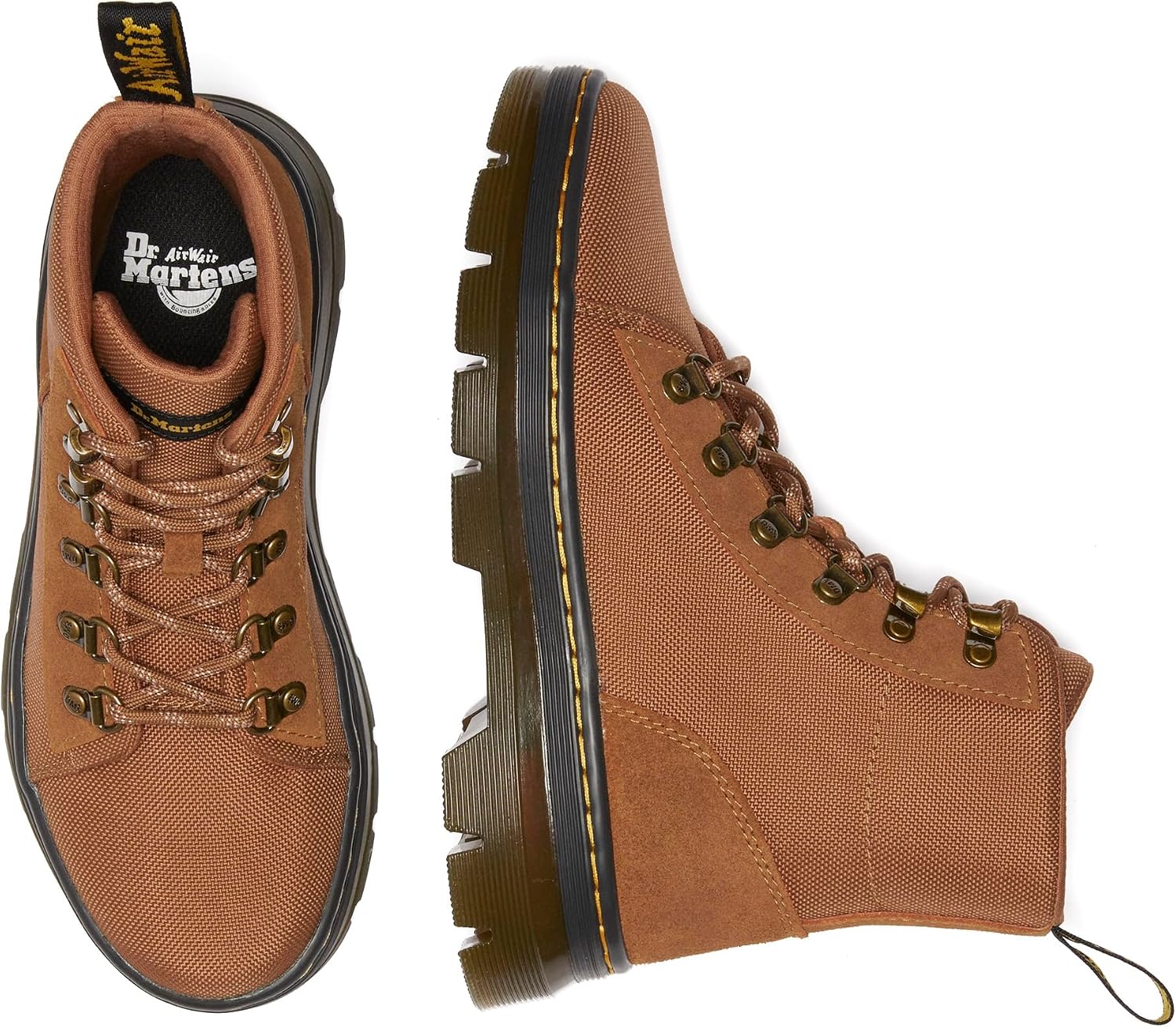 Dr. Martens Women's Combs Combat Boots Desert Brown Bronx Suede