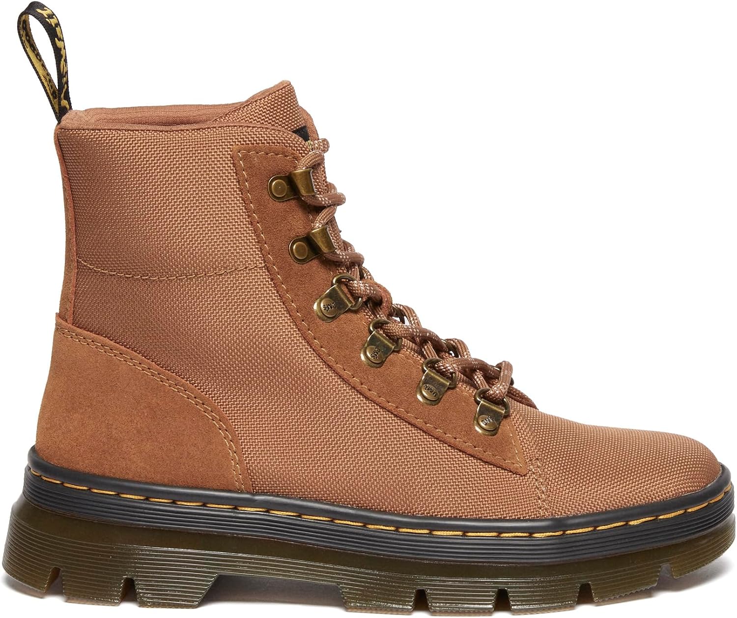 Dr. Martens Women's Combs Combat Boots Desert Brown Bronx Suede