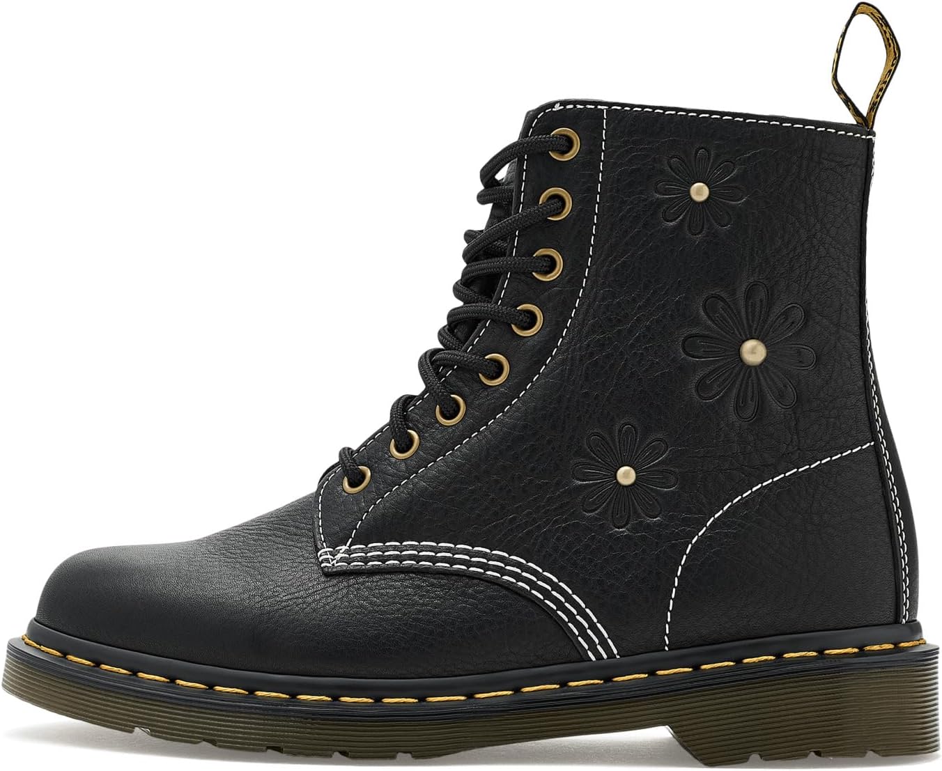 Dr. Martens, Women's, 1460 Pascal Flower, Black, 7, Medium