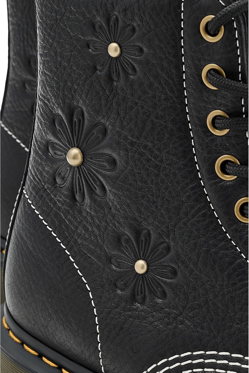Dr. Martens, Women's, 1460 Pascal Flower, Black, 7, Medium