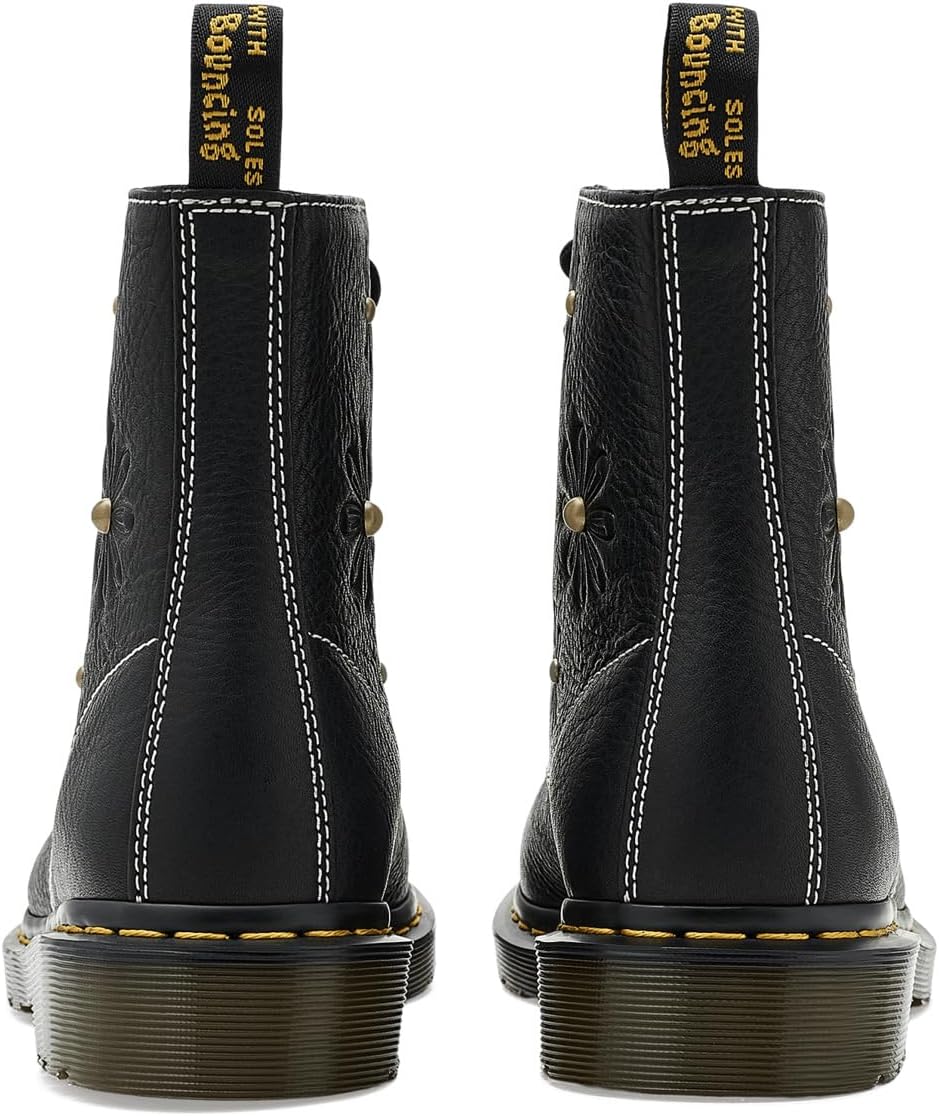 Dr. Martens, Women's, 1460 Pascal Flower, Black, 7, Medium