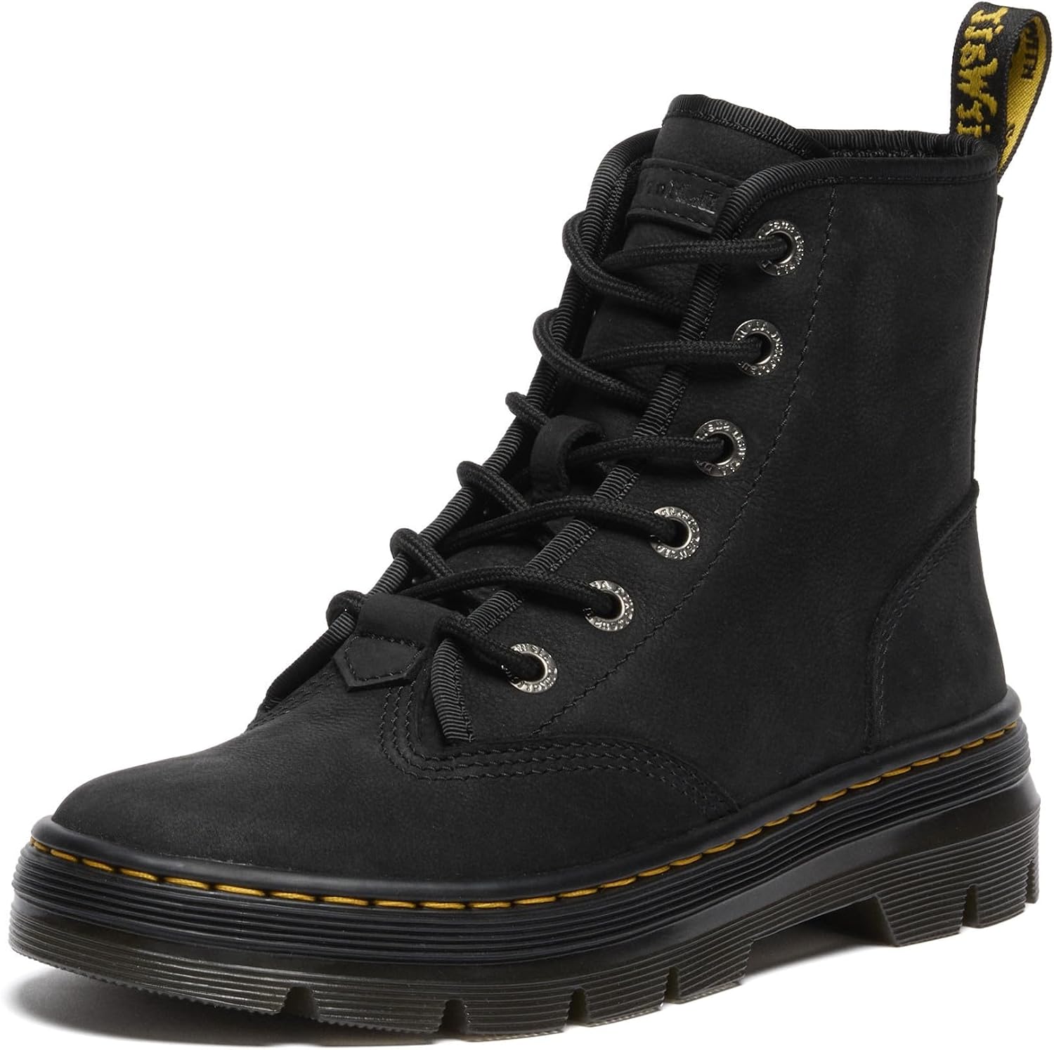 Dr. Martens Women's Combs II 6 Eye Lace Up Fashion Boot Black