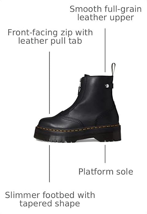 Dr. Martens womens Jetta Sendal Leather Boot Black Sendal