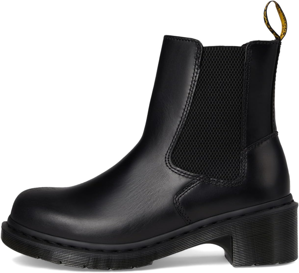 Dr. Martens Women's Alderstone Chelsea Leather Heeled Boot Black Orleans