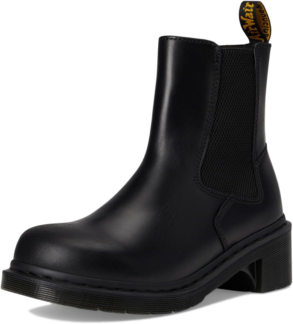 Dr. Martens Women's Alderstone Chelsea Leather Heeled Boot Black Orleans