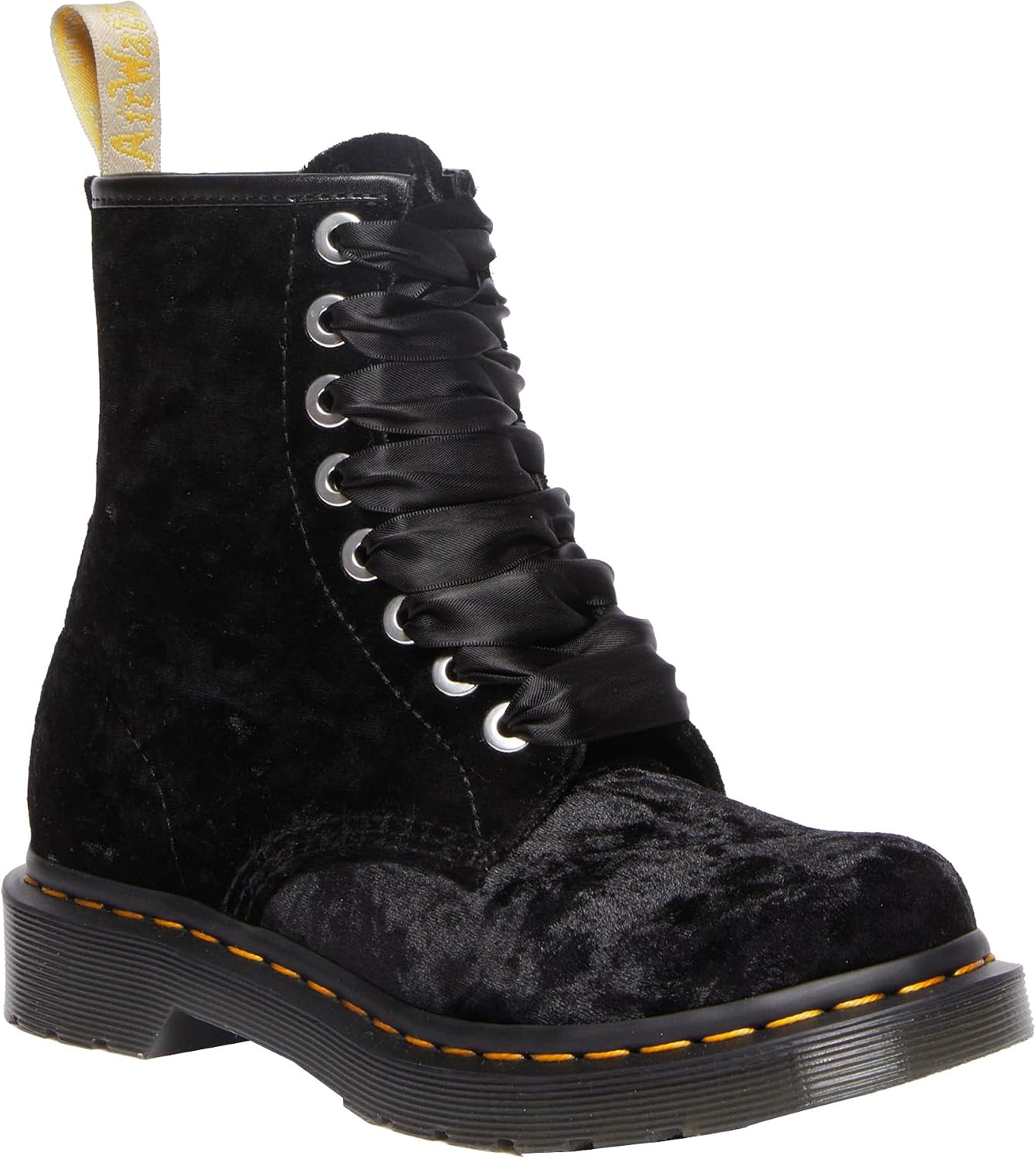 Dr. Martens Women's Vegan 1460 Boot Black Crushed Velvet