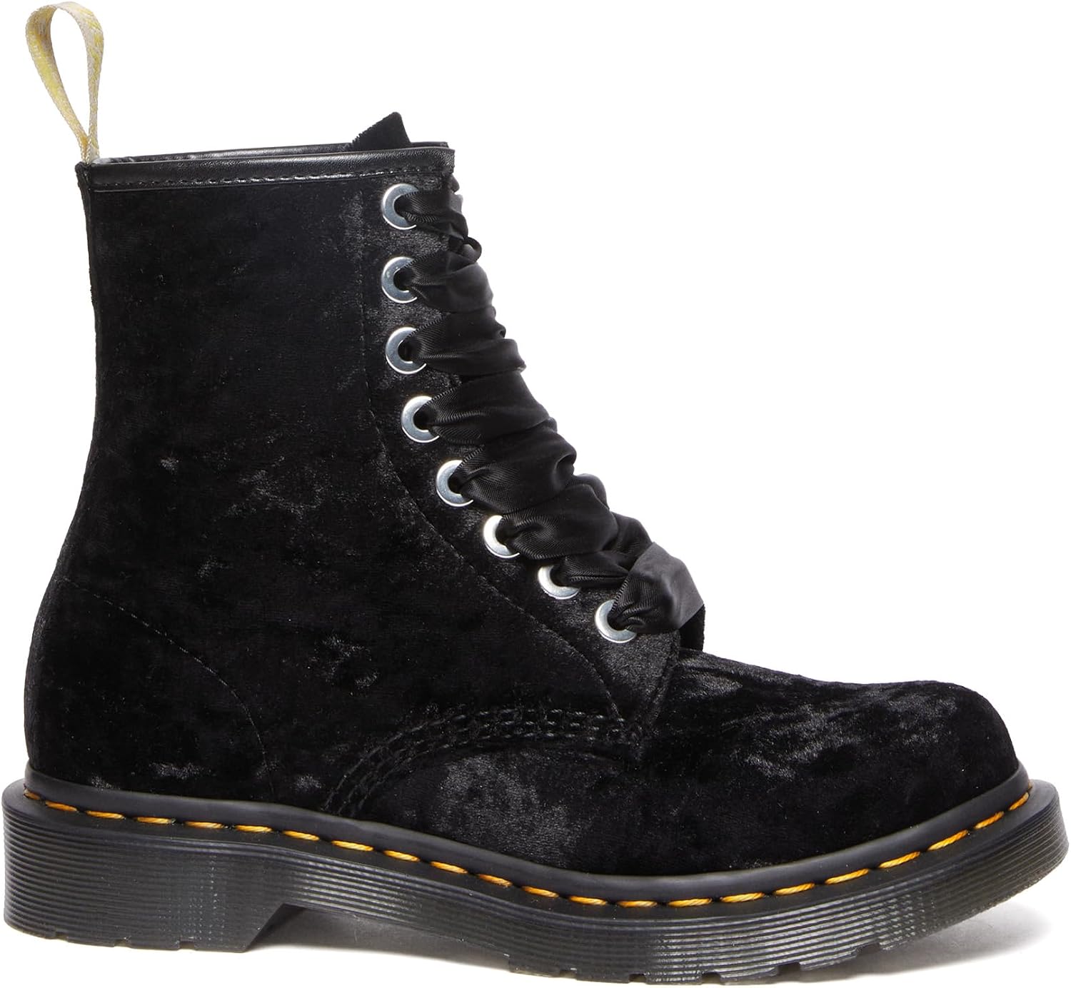 Dr. Martens Women's Vegan 1460 Boot Black Crushed Velvet
