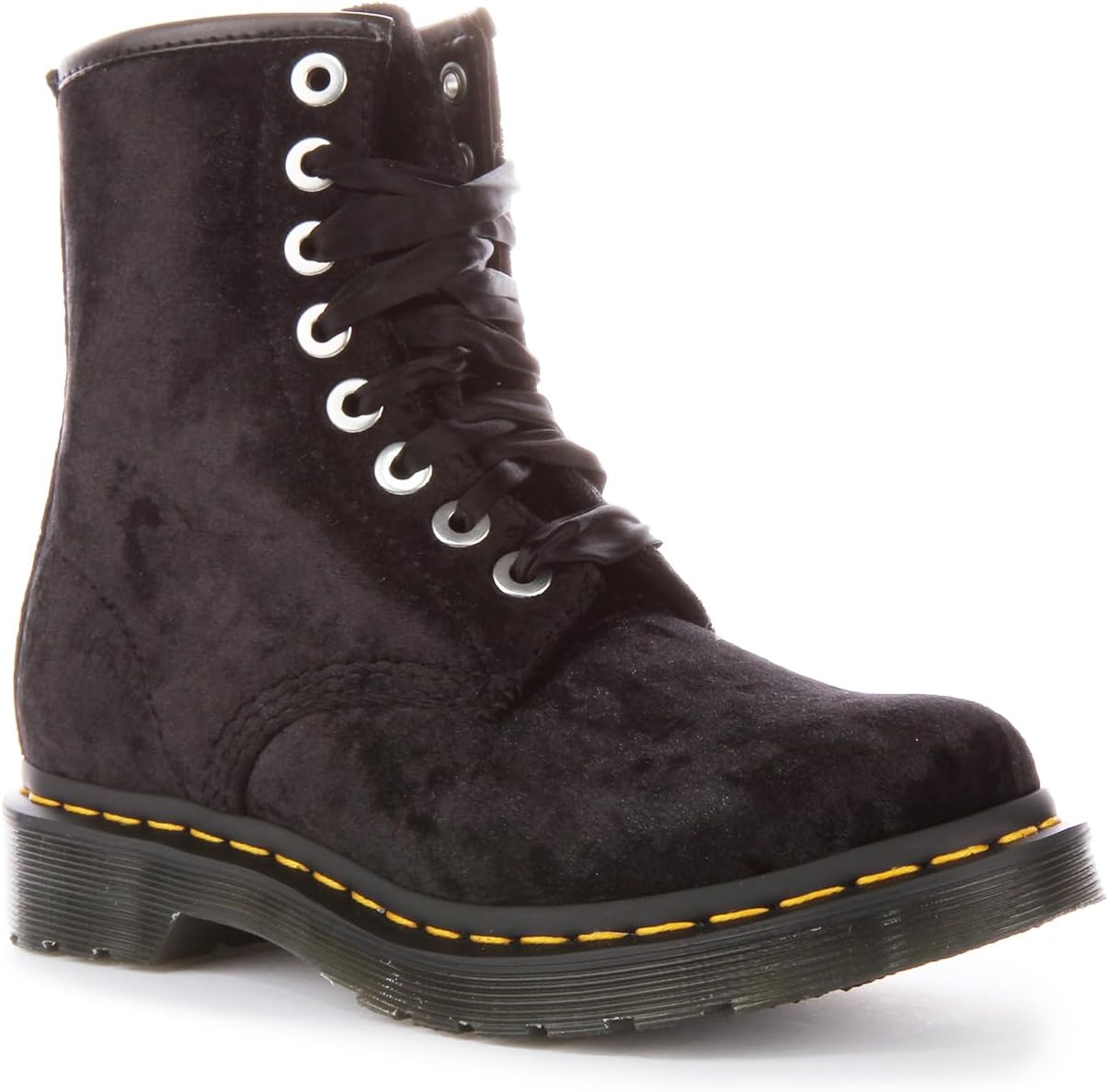 Dr. Martens Women's Vegan 1460 Boot Black Crushed Velvet
