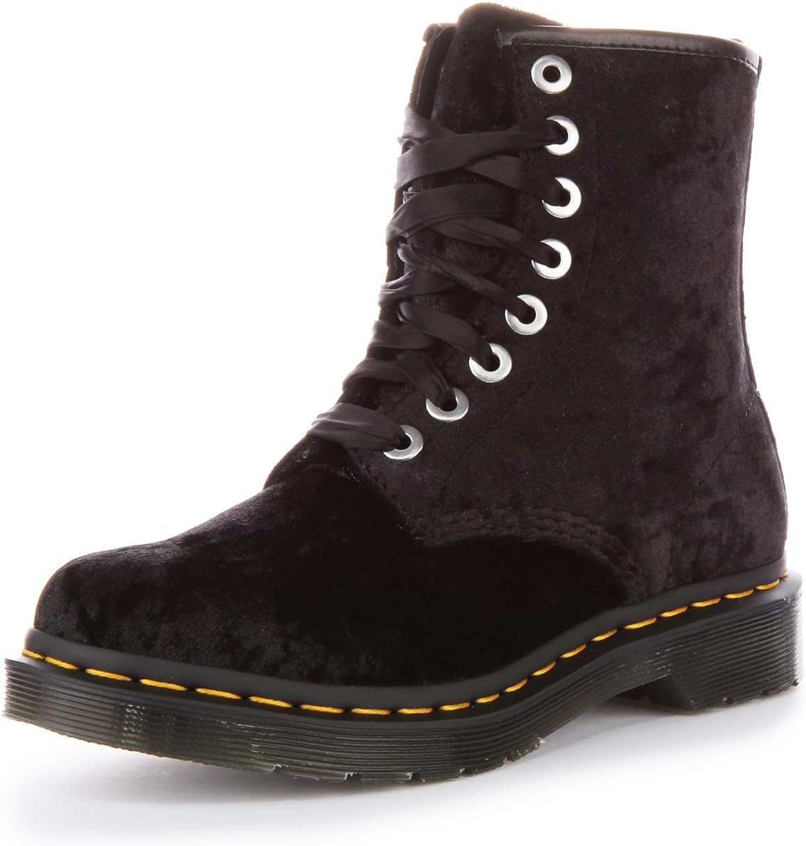 Dr. Martens Women's Vegan 1460 Boot Black Crushed Velvet
