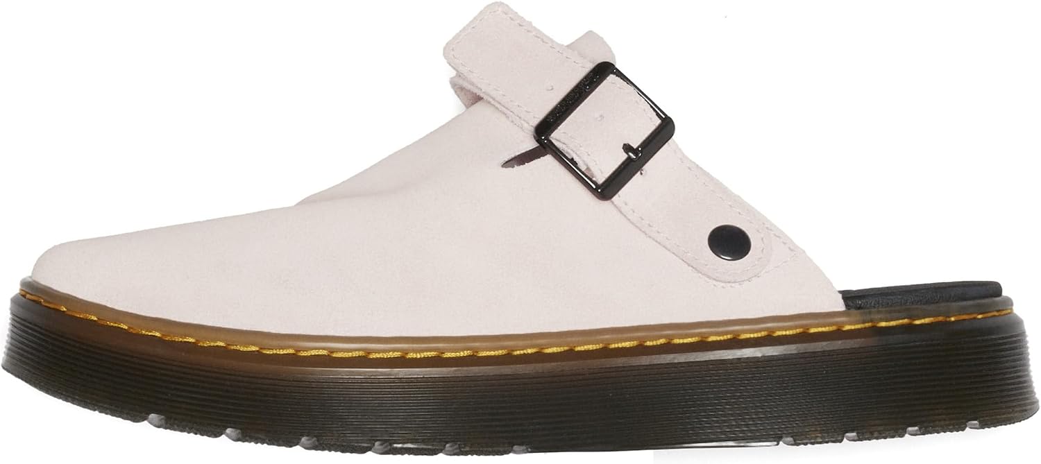Dr. Martens Men's Carlson Mules Powder Pink Eh Suede Mb