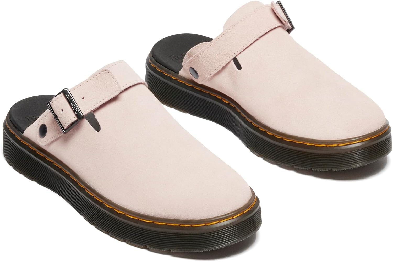 Dr. Martens Men's Carlson Mules Powder Pink Eh Suede Mb