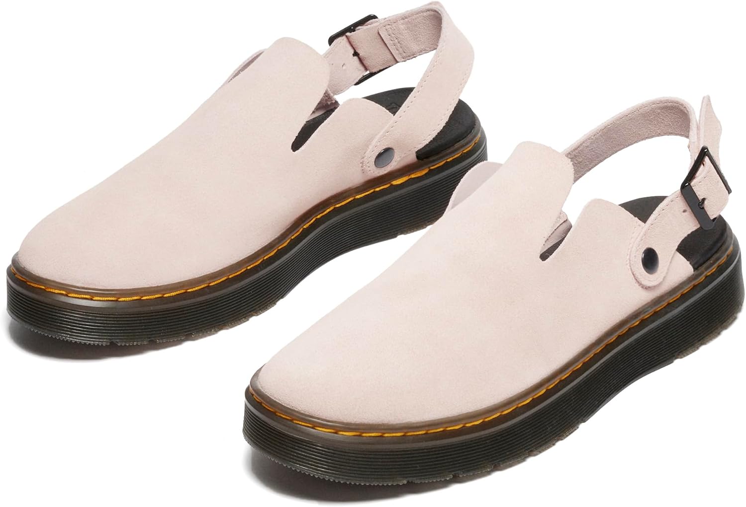 Dr. Martens Men's Carlson Mules Powder Pink Eh Suede Mb