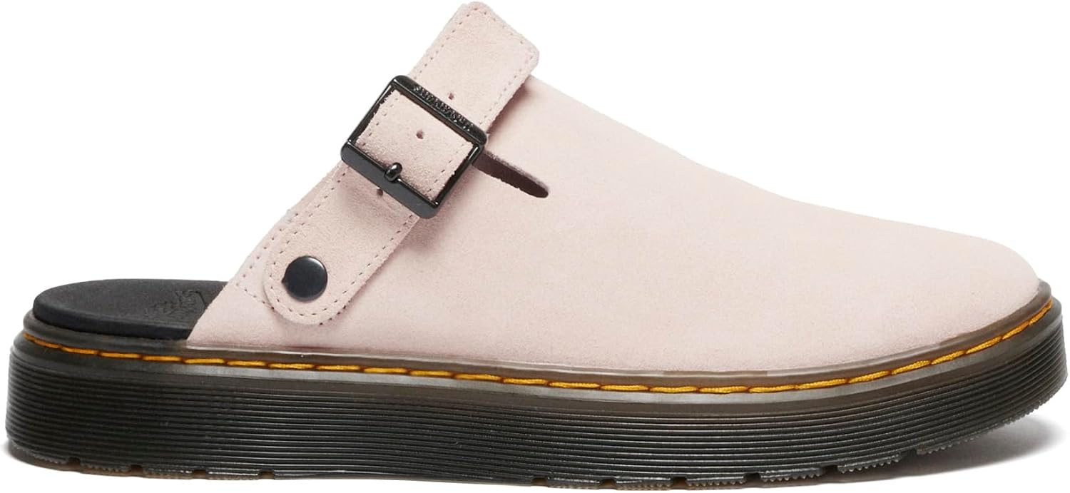 Dr. Martens Men's Carlson Mules Powder Pink Eh Suede Mb