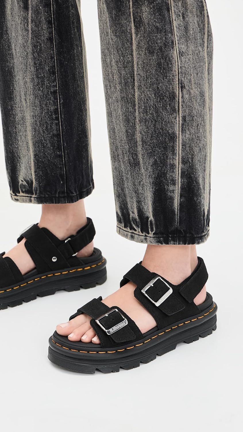 Dr. Martens Women's Zebzag Sandal Black Eh Suede