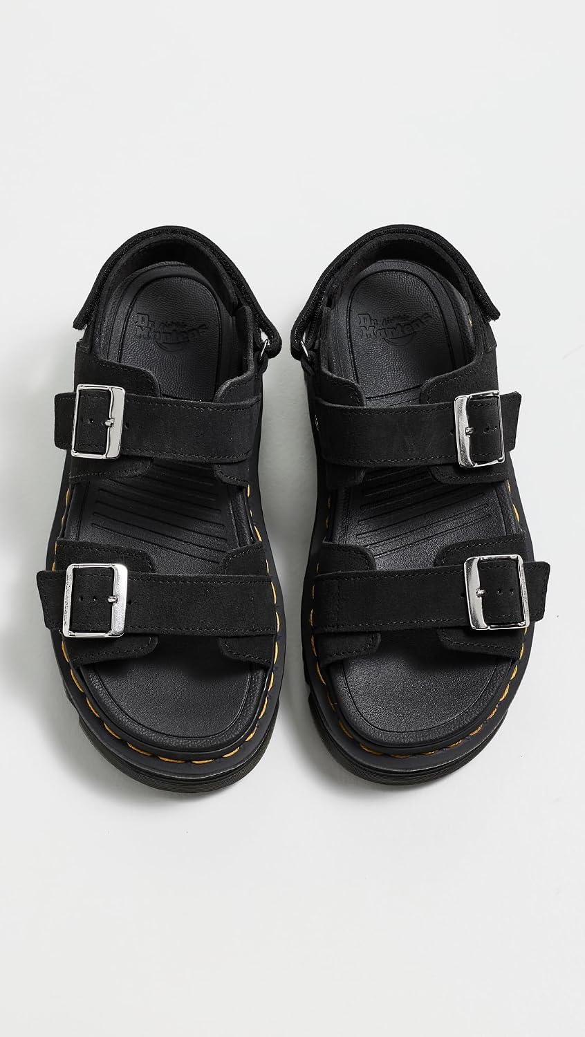 Dr. Martens Women's Zebzag Sandal Black Eh Suede