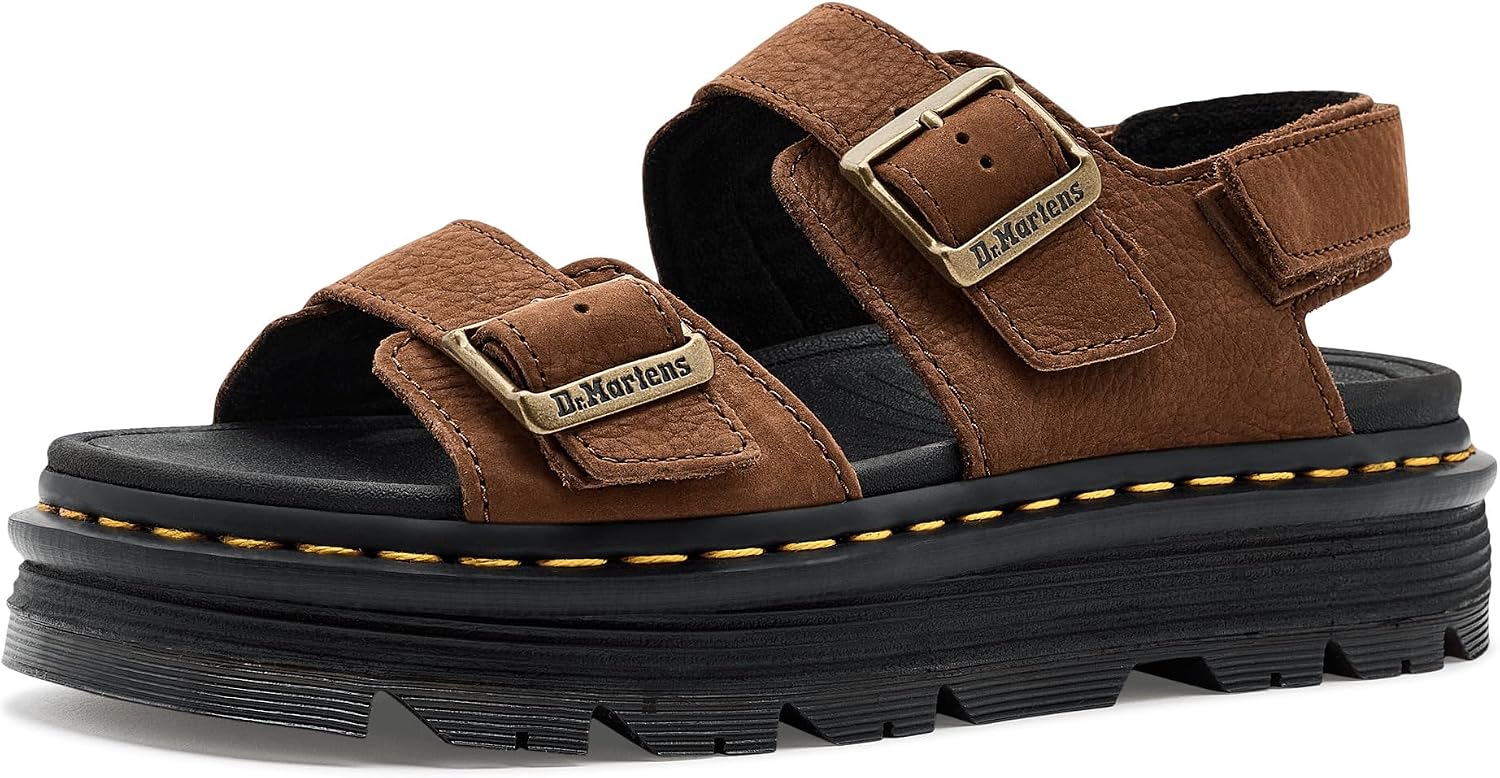 Dr. Martens, Damen Zebzag Sandalen Sepia Brown Tumbled Nubuck