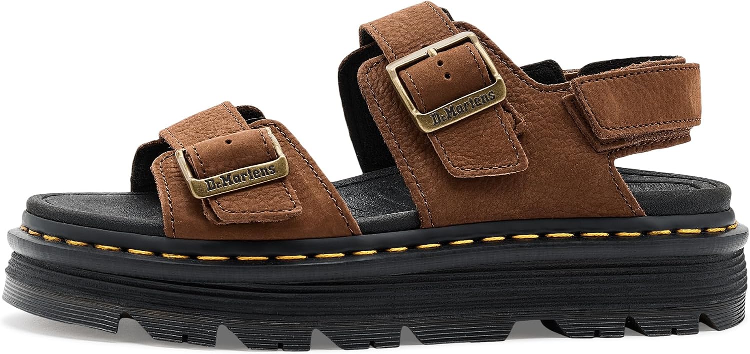 Dr. Martens, Damen Zebzag Sandalen Sepia Brown Tumbled Nubuck
