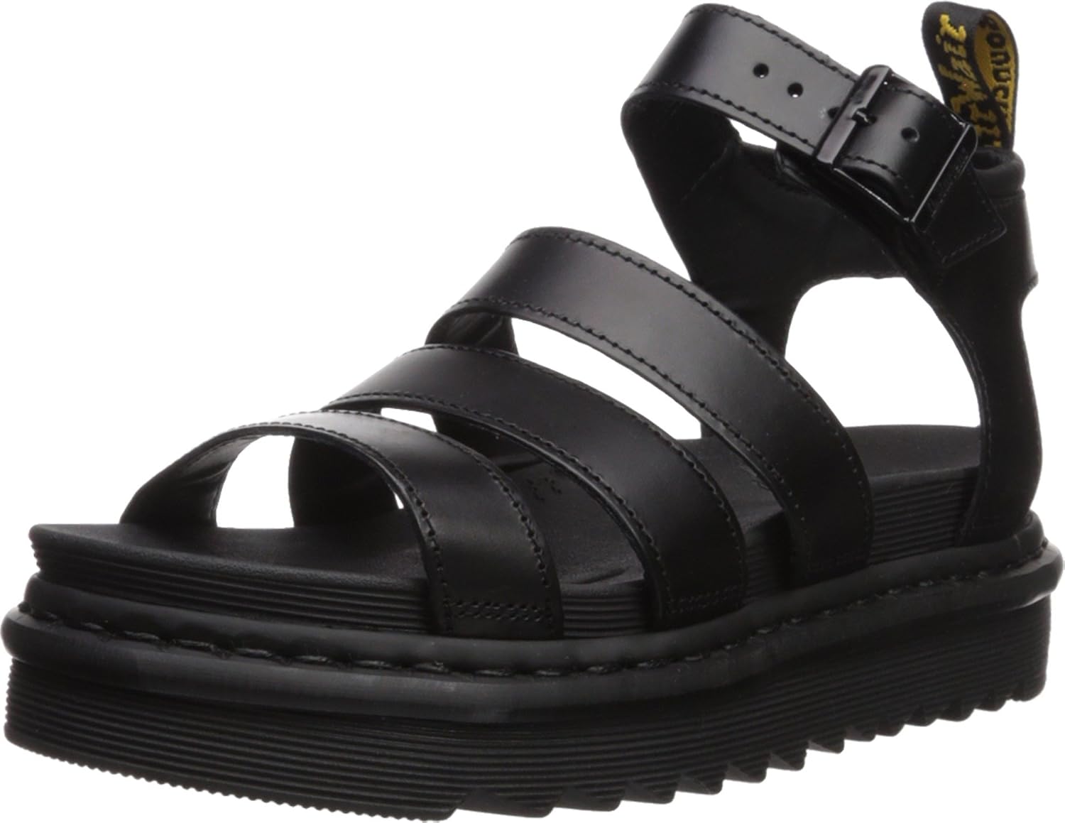 Dr. Martens Girls' Sandals Black Brando Leather
