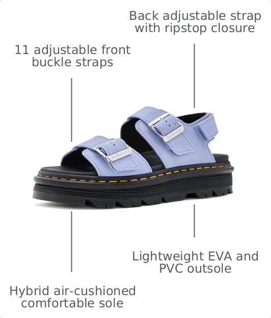 Dr. Martens, Damen Zebzag Sandalen Cornflower Blue