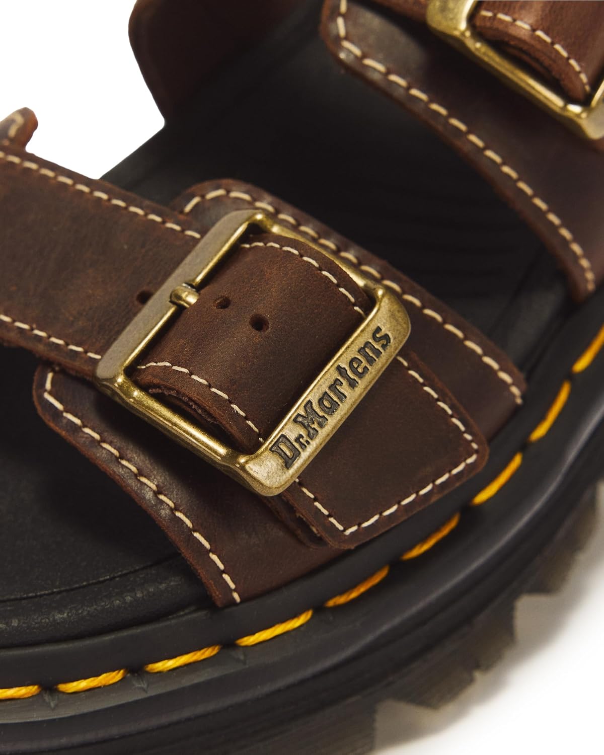 Dr. Martens Women's Zebzag Sandal Dark Brown Crazy Horse