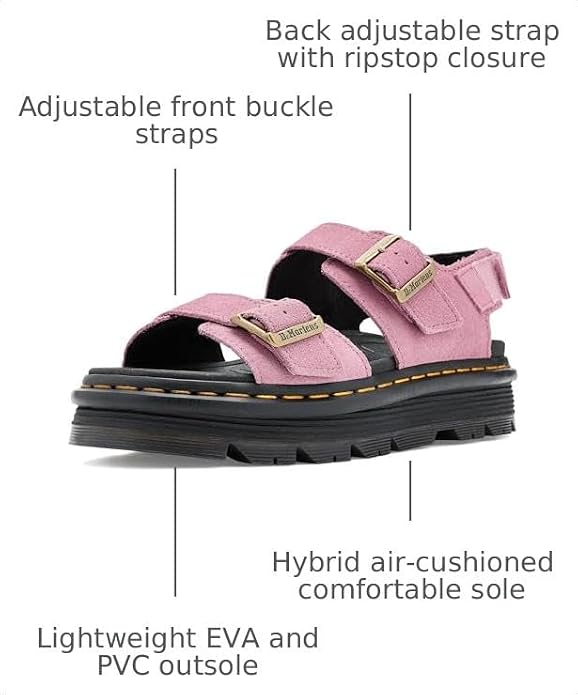 Dr. Martens Women's Zebzag Sandal Dusty Rose