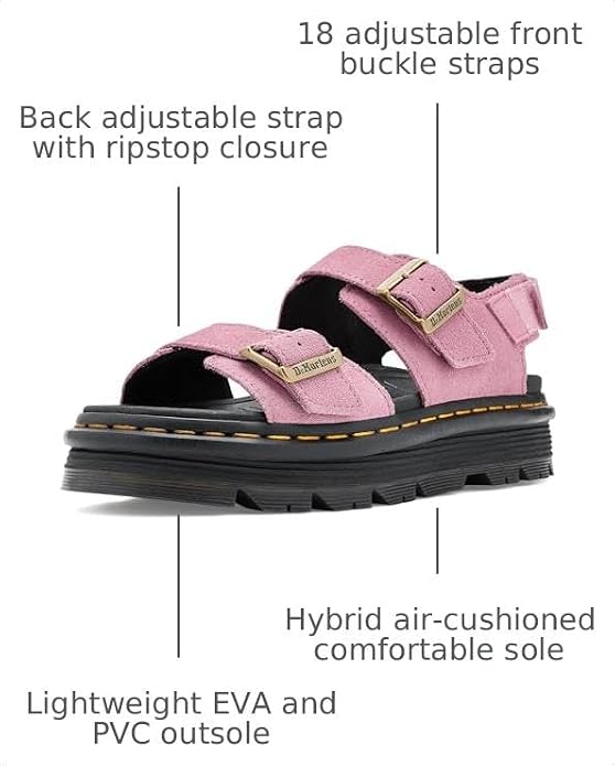 Dr. Martens, Damen Zebzag Sandalen Dusty Rose