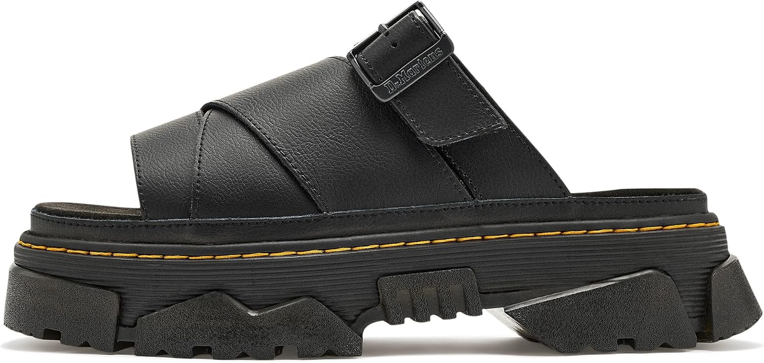 Dr. Martens, Women's, Mattison Slides, Black, 7, Medium
