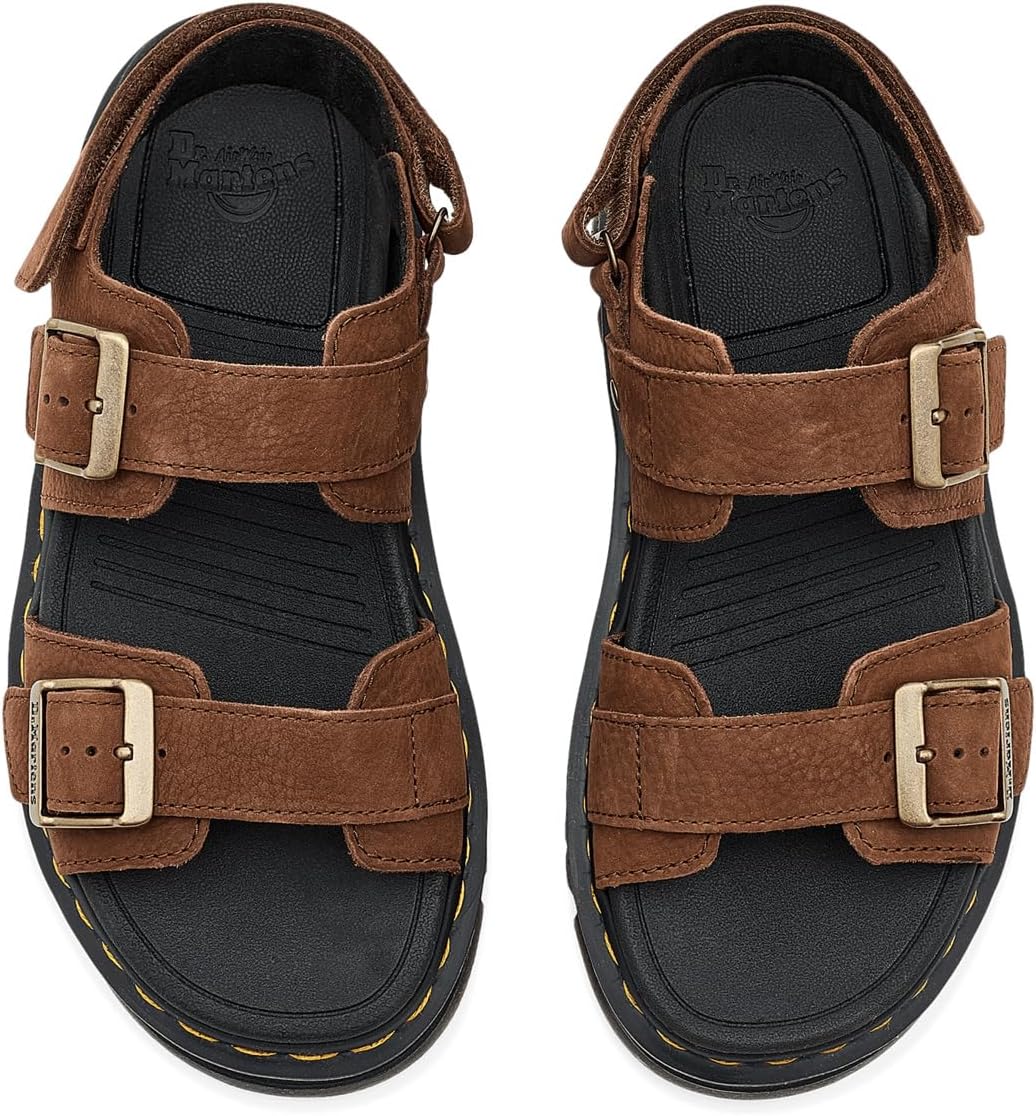Dr. Martens, Damen Zebzag Sandalen Sepia Brown Tumbled Nubuck