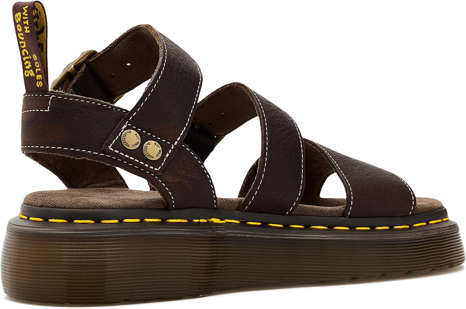 Dr. Martens womens Gryphon Quad Dark Brown
