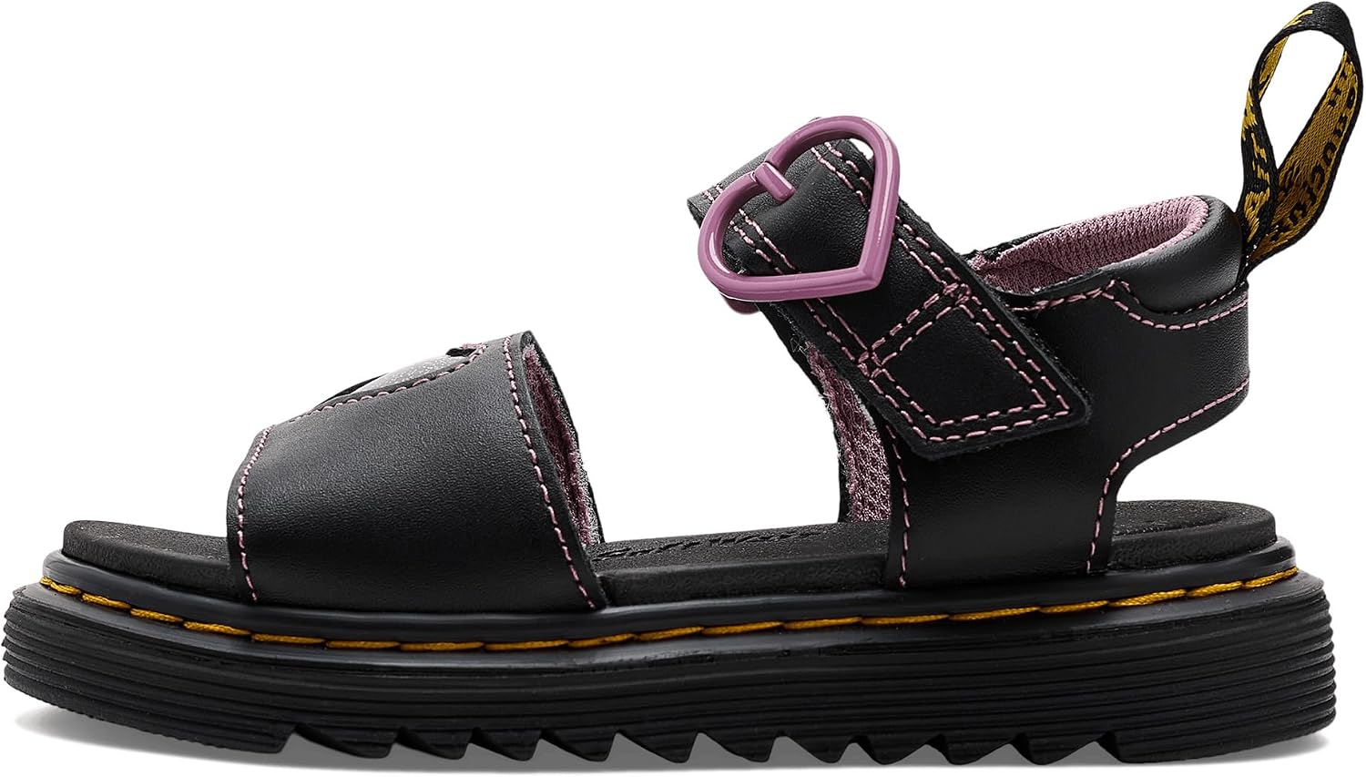 Dr. Martens girls Marlowe Hearts (Toddler) BlackNebula Glitter