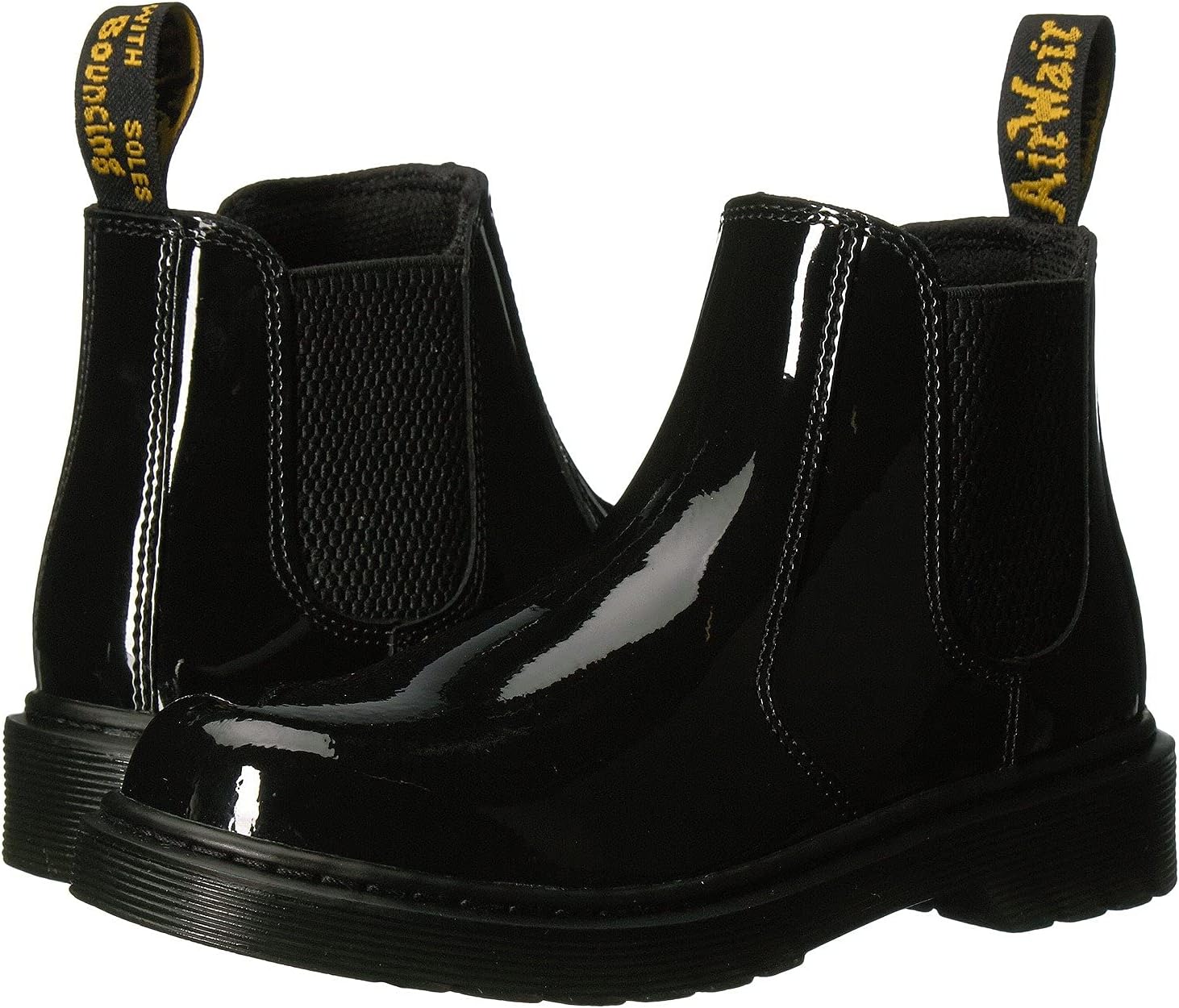 Dr. Marten's Kids 2976 Chelsea Boot Black Patent Lamper
