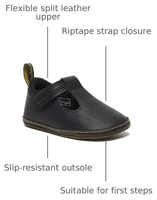 Dr. Martens Baby-Girls Polley Crib Black