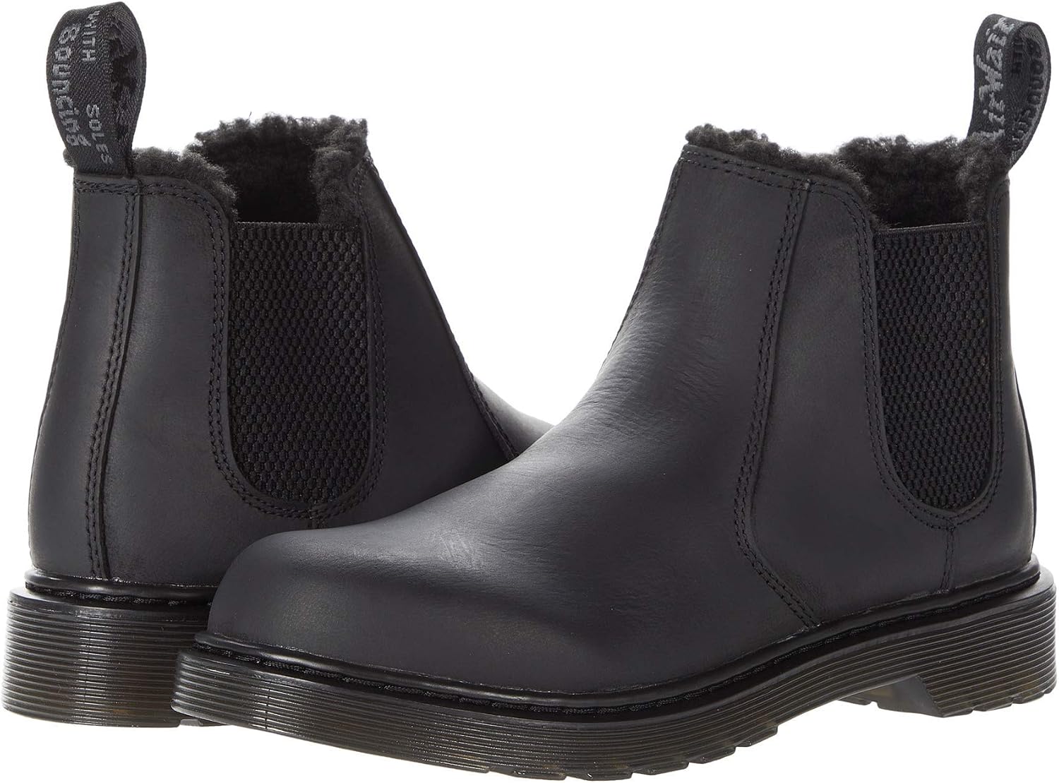 Dr. Martens Kid's Collection 2976 Leonore Mono (Little KidBig Kid) Black Republic Wp