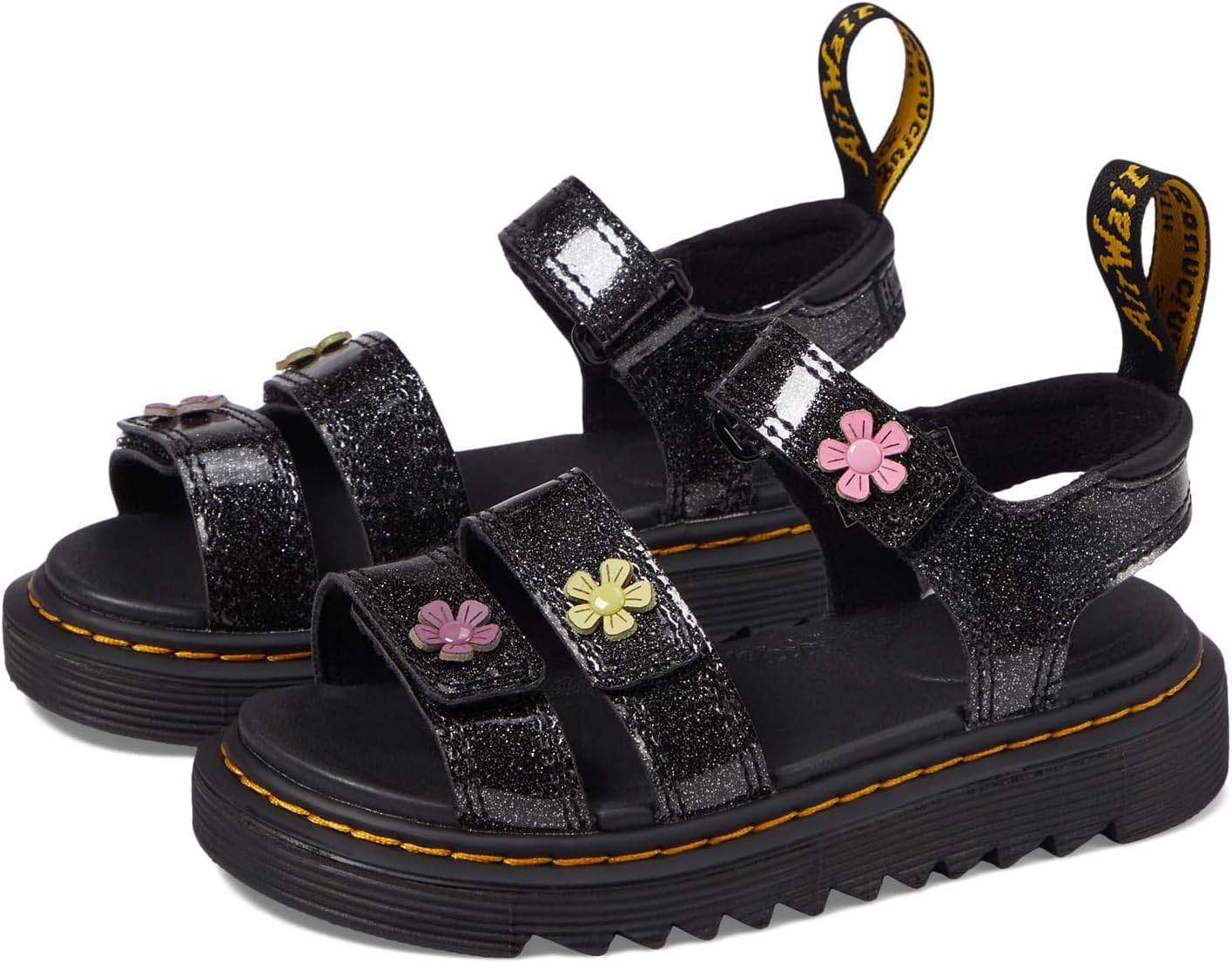 Dr. Marten's Kids Klaire Sandal Black Glitter