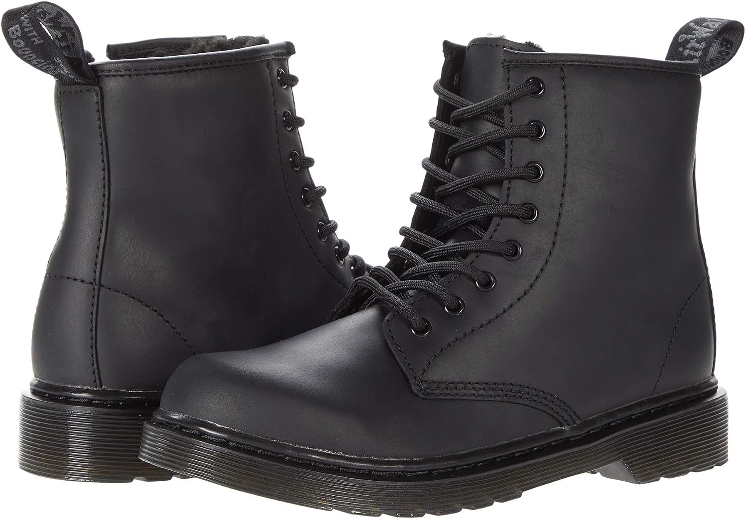 Dr. Martens Kid's Collection 1460 Serena Mono (Big Kid) Black Republic Wp