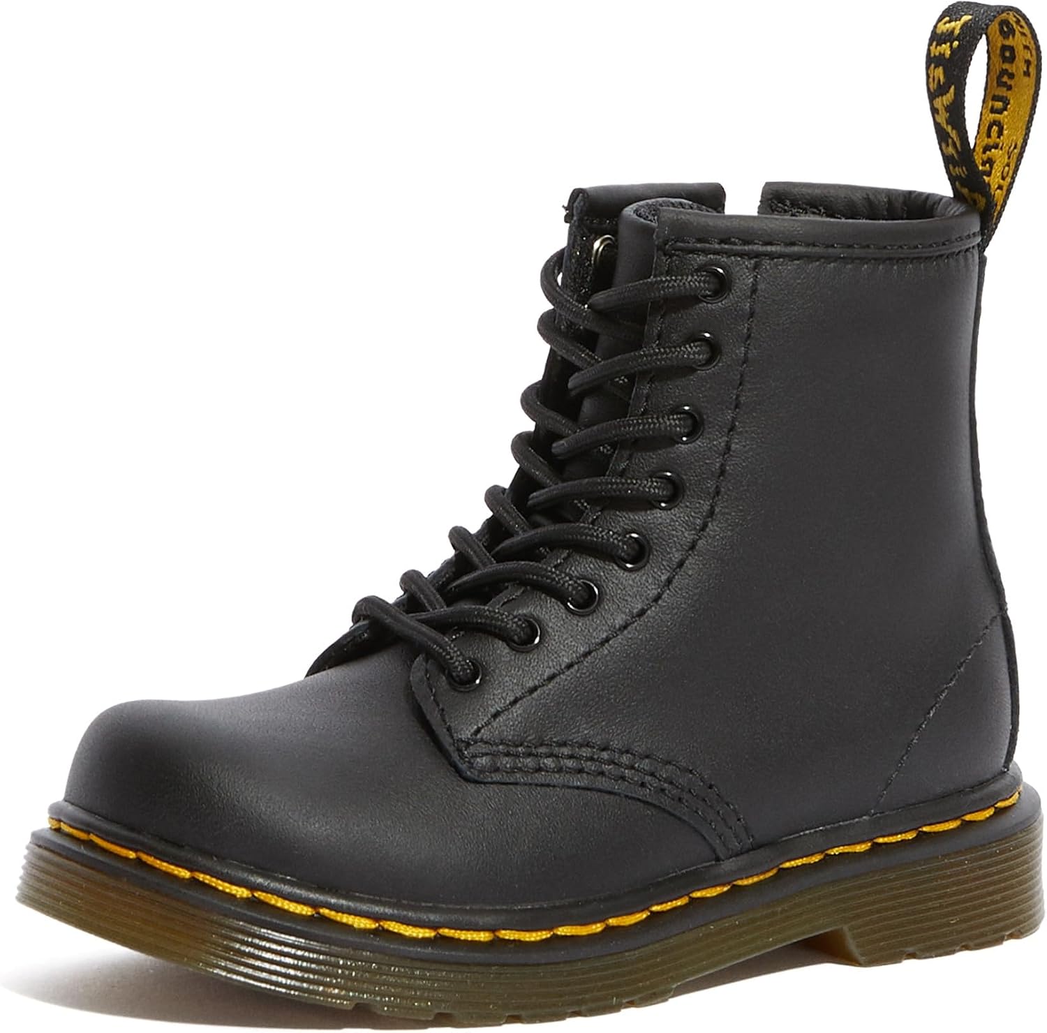 Dr. Martens Unisex-Child 1460 T Softy T Leather Eye Boot Black Smooth