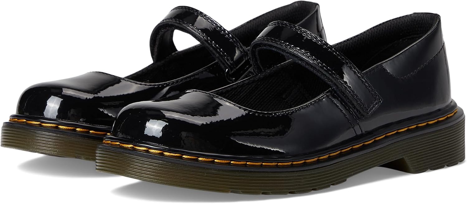Dr. Marten's Kids Maccy Mary Jane Black Patent Lamper