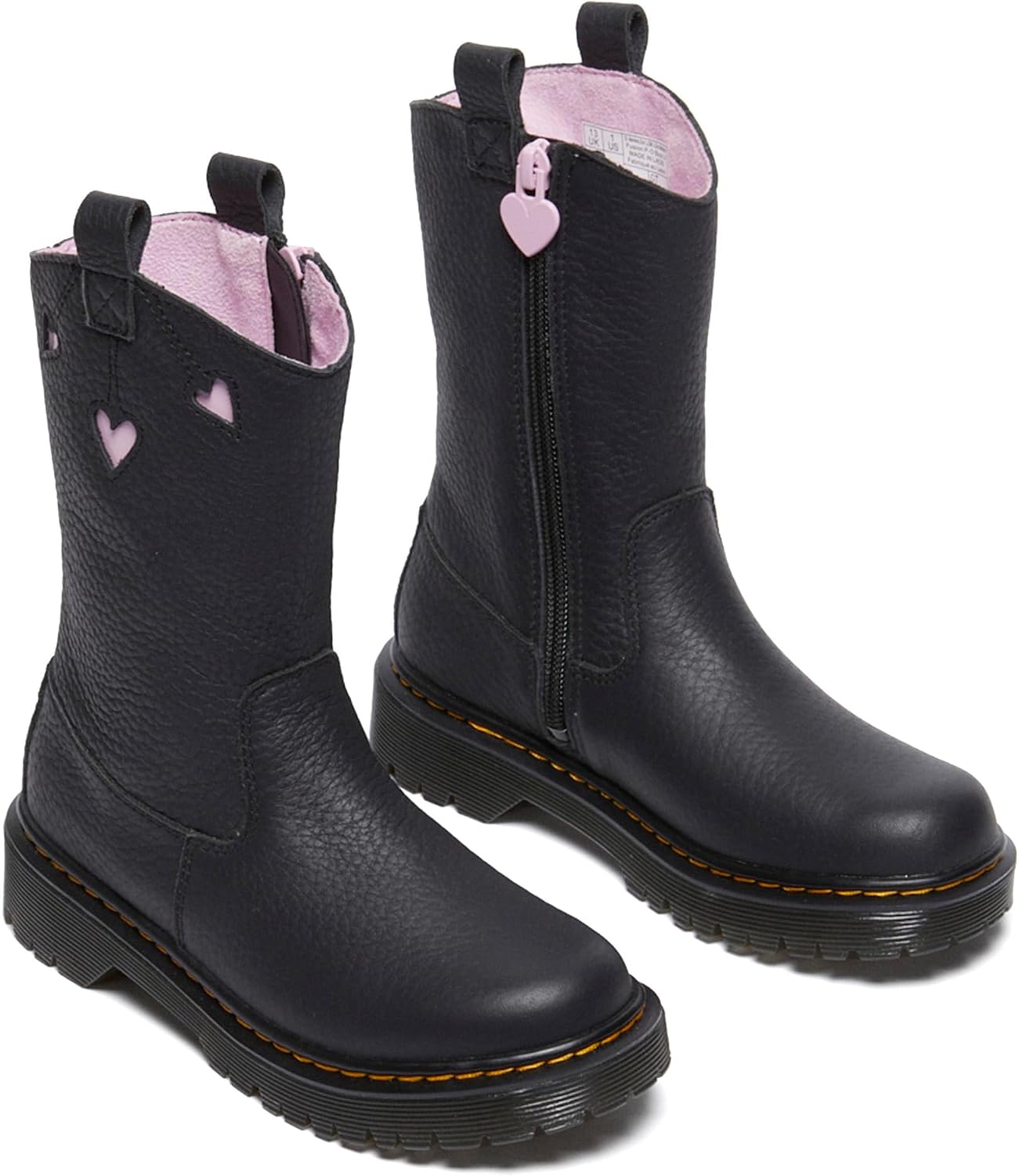 Dr. Martens Kid's Collection Bex Heart P-O Boot Youth (Big Kid) Pink