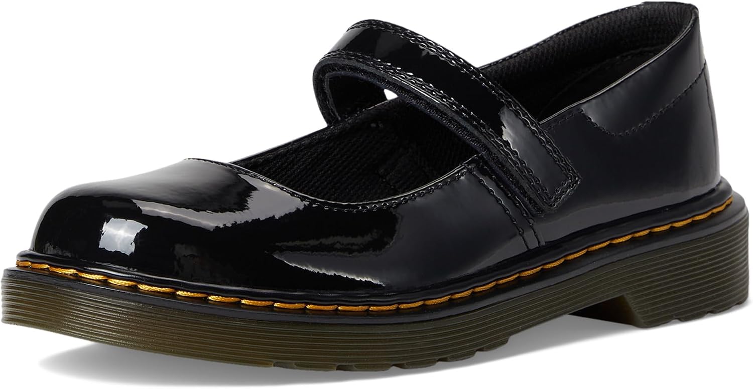 Dr. Marten's Kids Maccy Mary Jane Black Patent Lamper