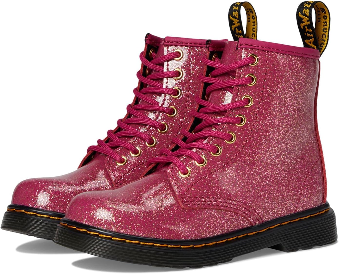 Dr. Marten's Kids 1460 Boot FuchsiaSilverGold Glitter