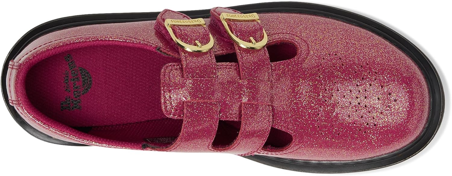 Dr. Marten Kids 8065 Mary Jane FuchsiaSilverGold Glitter