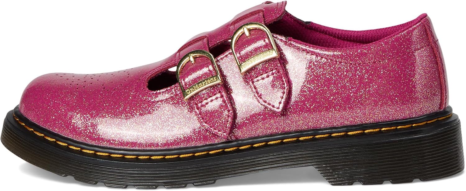 Dr. Marten Kids 8065 Mary Jane FuchsiaSilverGold Glitter