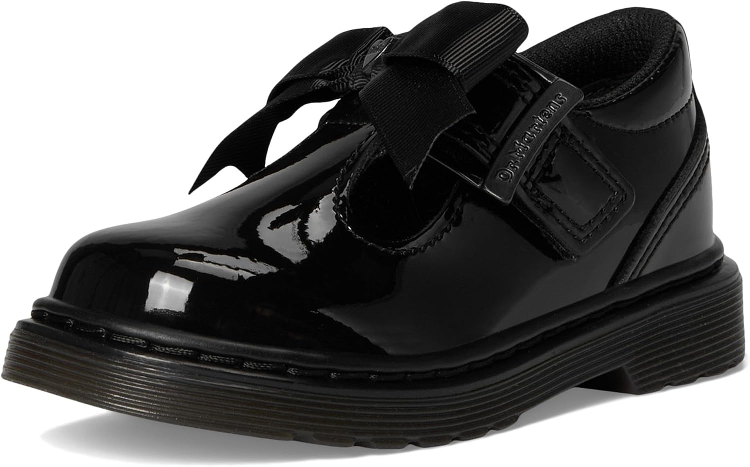 Dr. Martens Kid's Collection Girls Polley II Bow J Black 2
