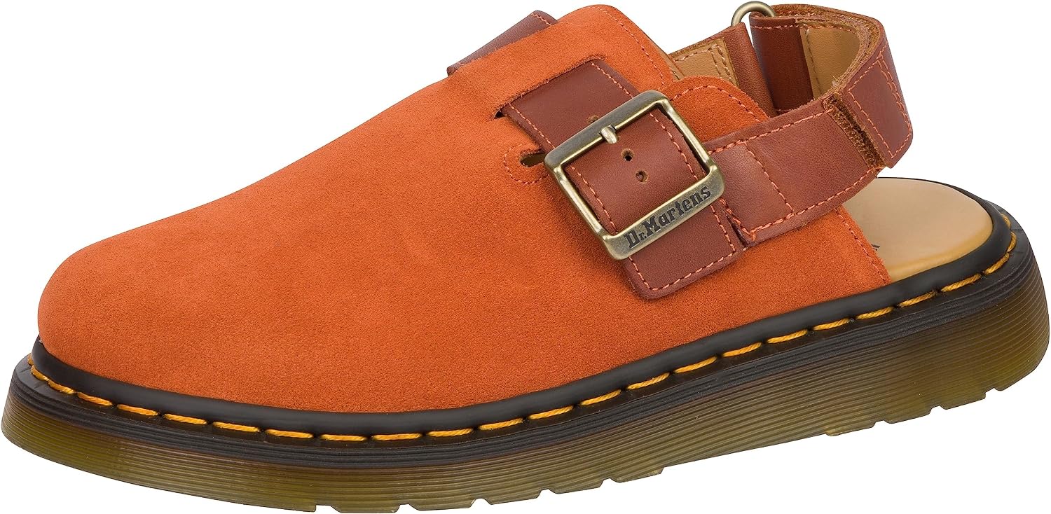 Dr. Martens Men's Jorge Ii Suede Slingback Mules Rust Brown