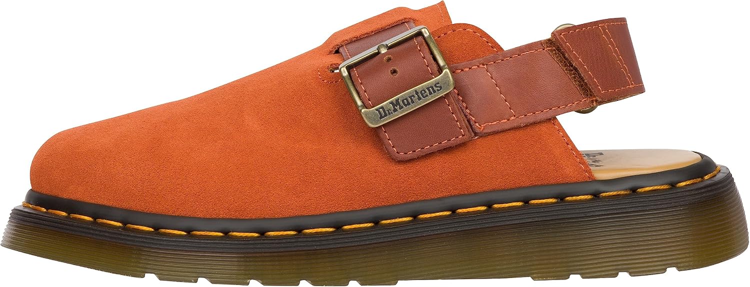 Dr. Martens Men's Jorge Ii Suede Slingback Mules Rust Brown