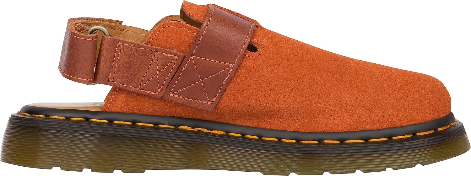 Dr. Martens Men's Jorge Ii Suede Slingback Mules Rust Brown