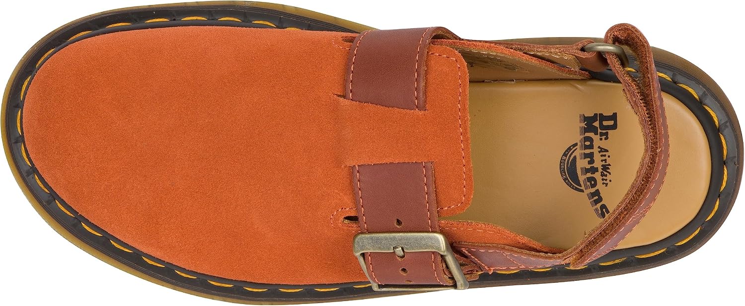 Dr. Martens Men's Jorge Ii Suede Slingback Mules Rust Brown