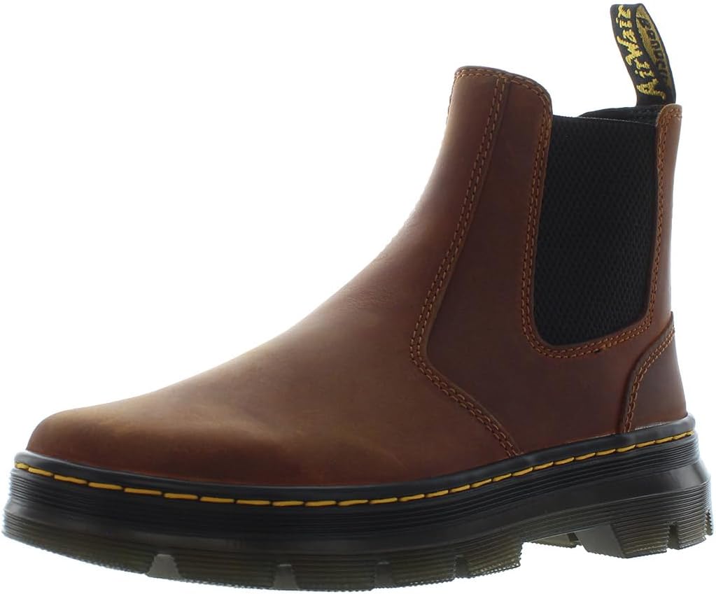 Dr. Martens unisex-adult Embury Leather Chelsea Boot Warm Tan Archive Pull Up